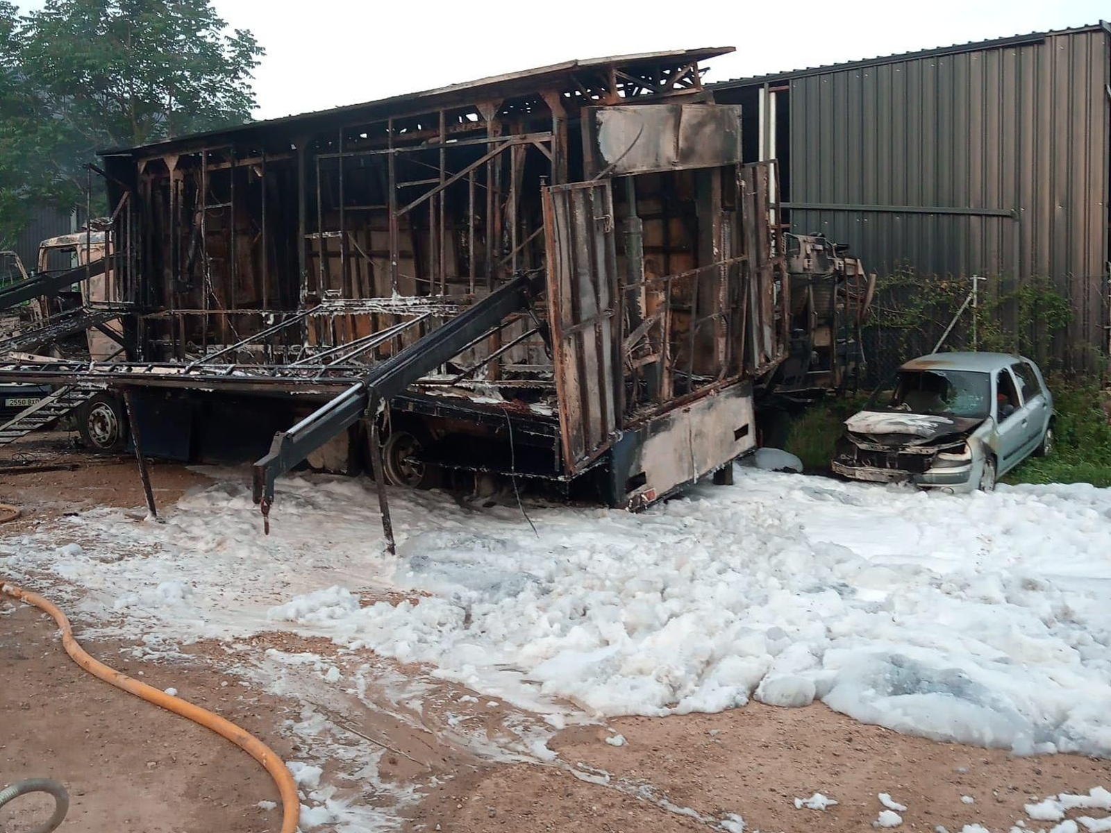 La zona atendida por los bomberos de Valdeorras.