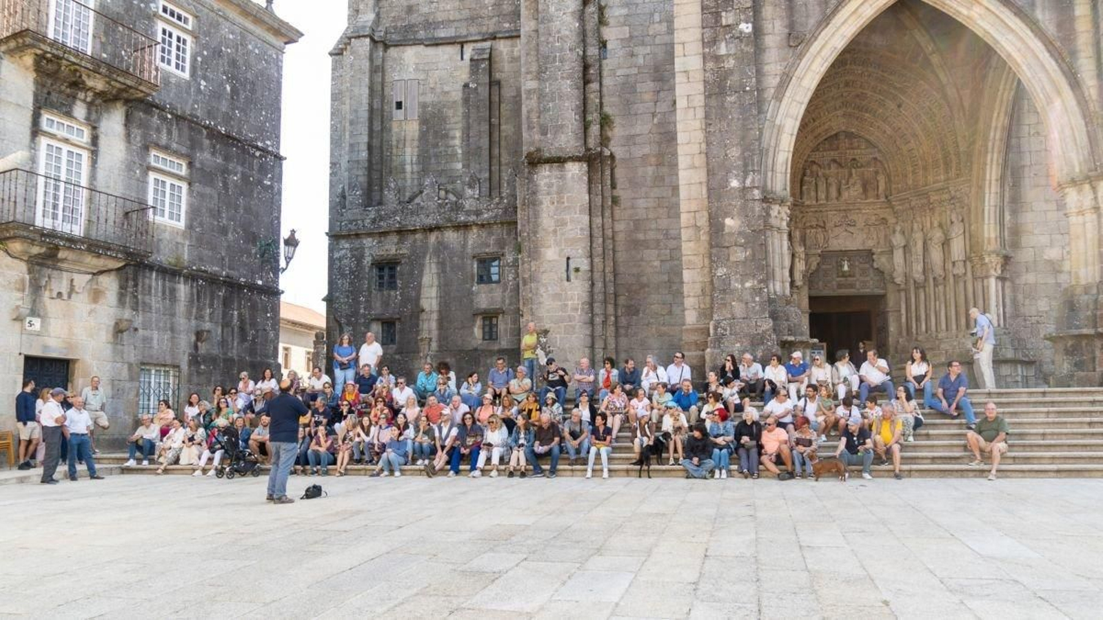 Imagen de un concierto anterior frente a la catedral de Tui.