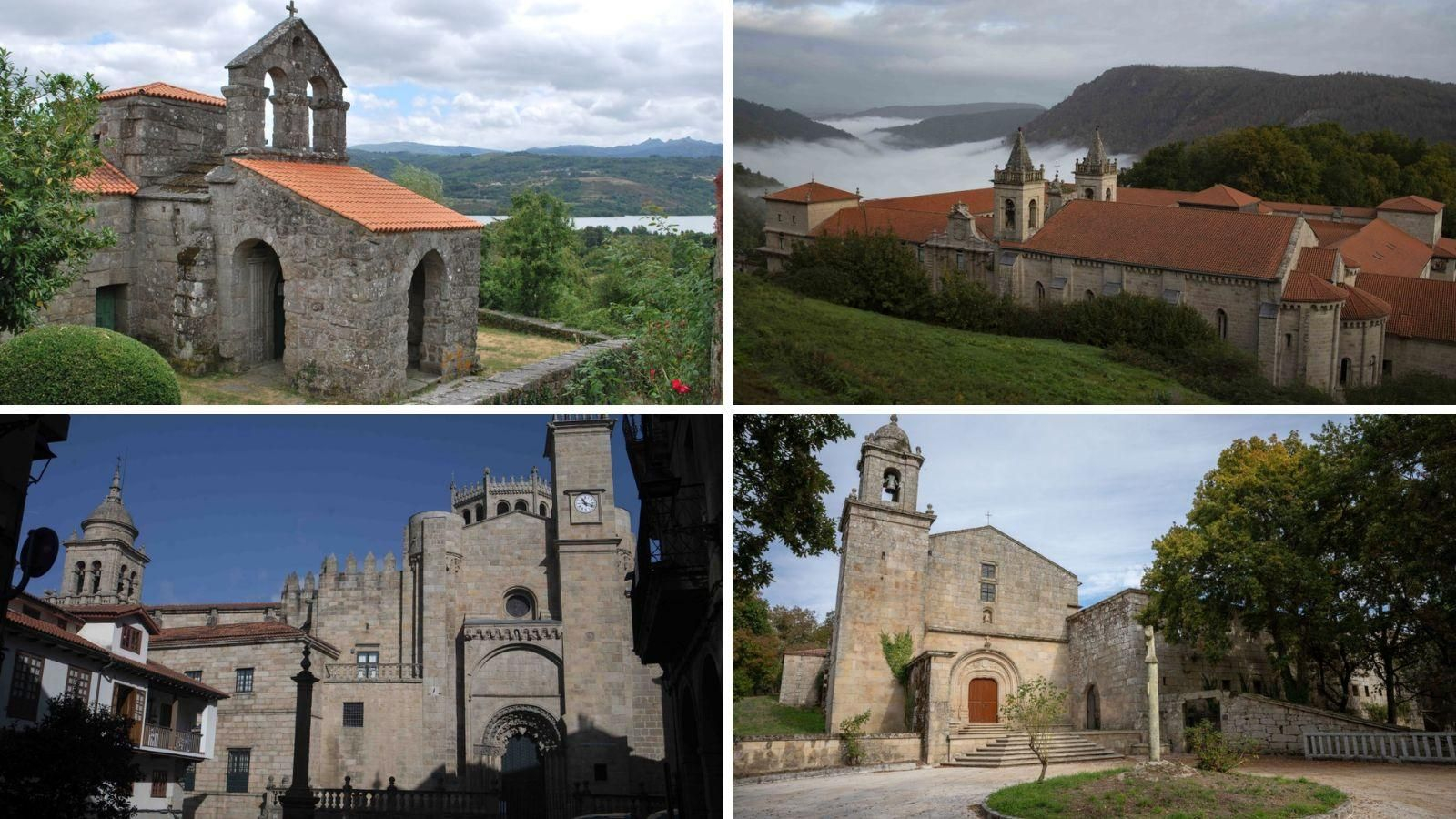 Iglesia de Santa Comba de Bande, primer BIC, monasterio de Santo Estevo, catedral de San Martiño y convento do Bon Xesús de Trandeiras, última incorporación.