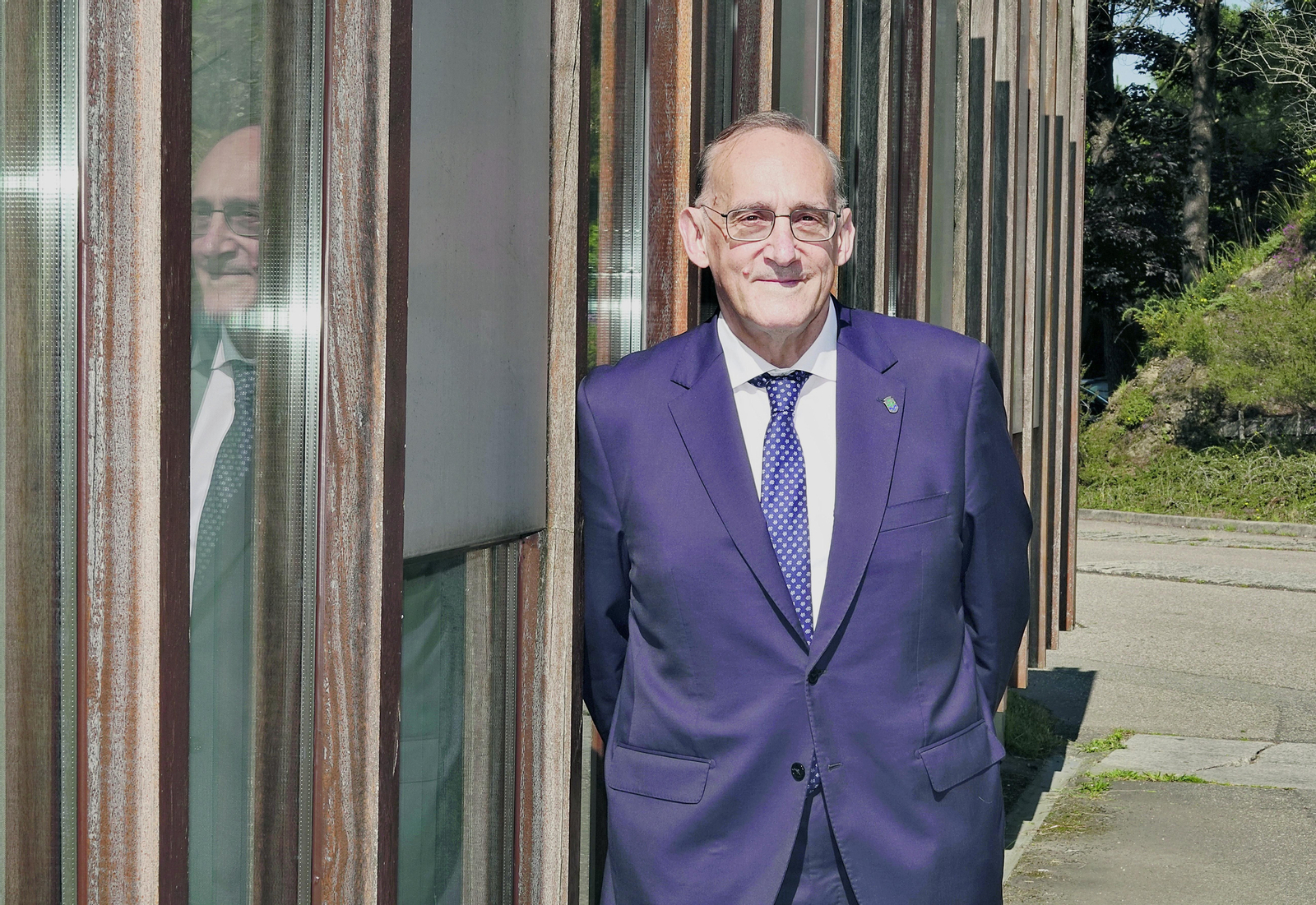 Manuel Reigosa, durante un encuentro con Atlántico.