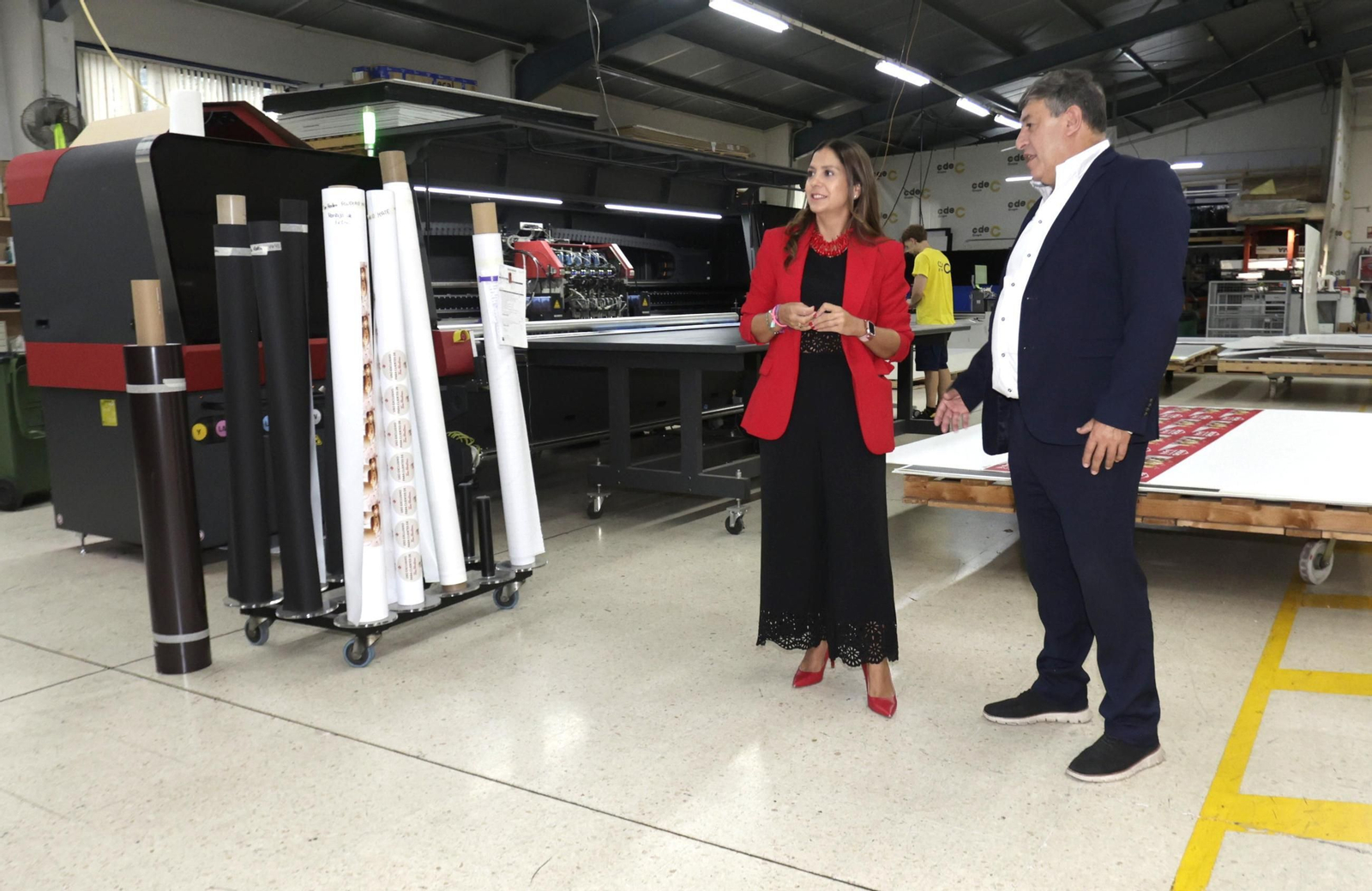 Susana Iglesias y Carlos Calo, ayer en Grupo CdeC.
