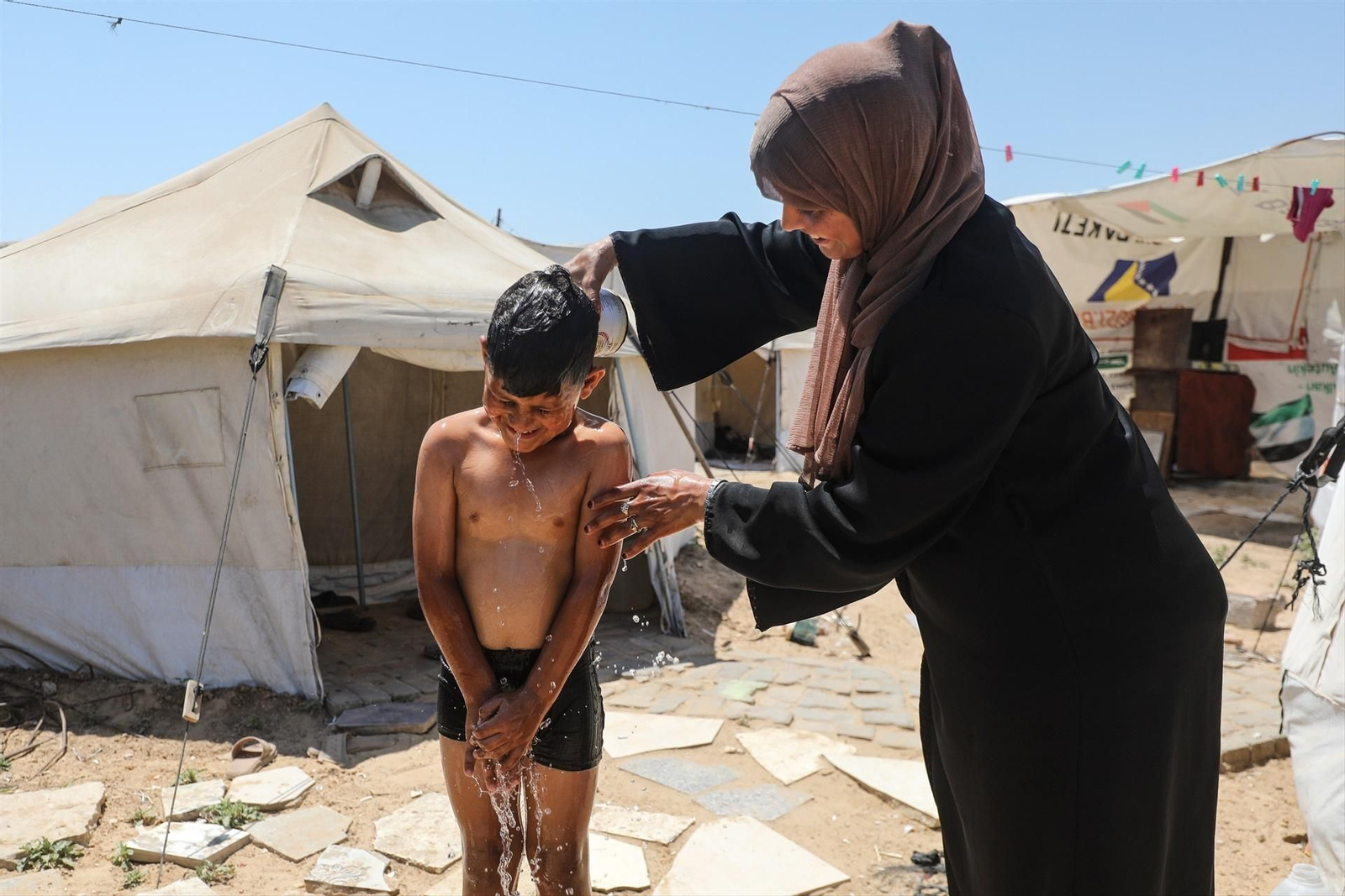 Ola de calor en Palestina