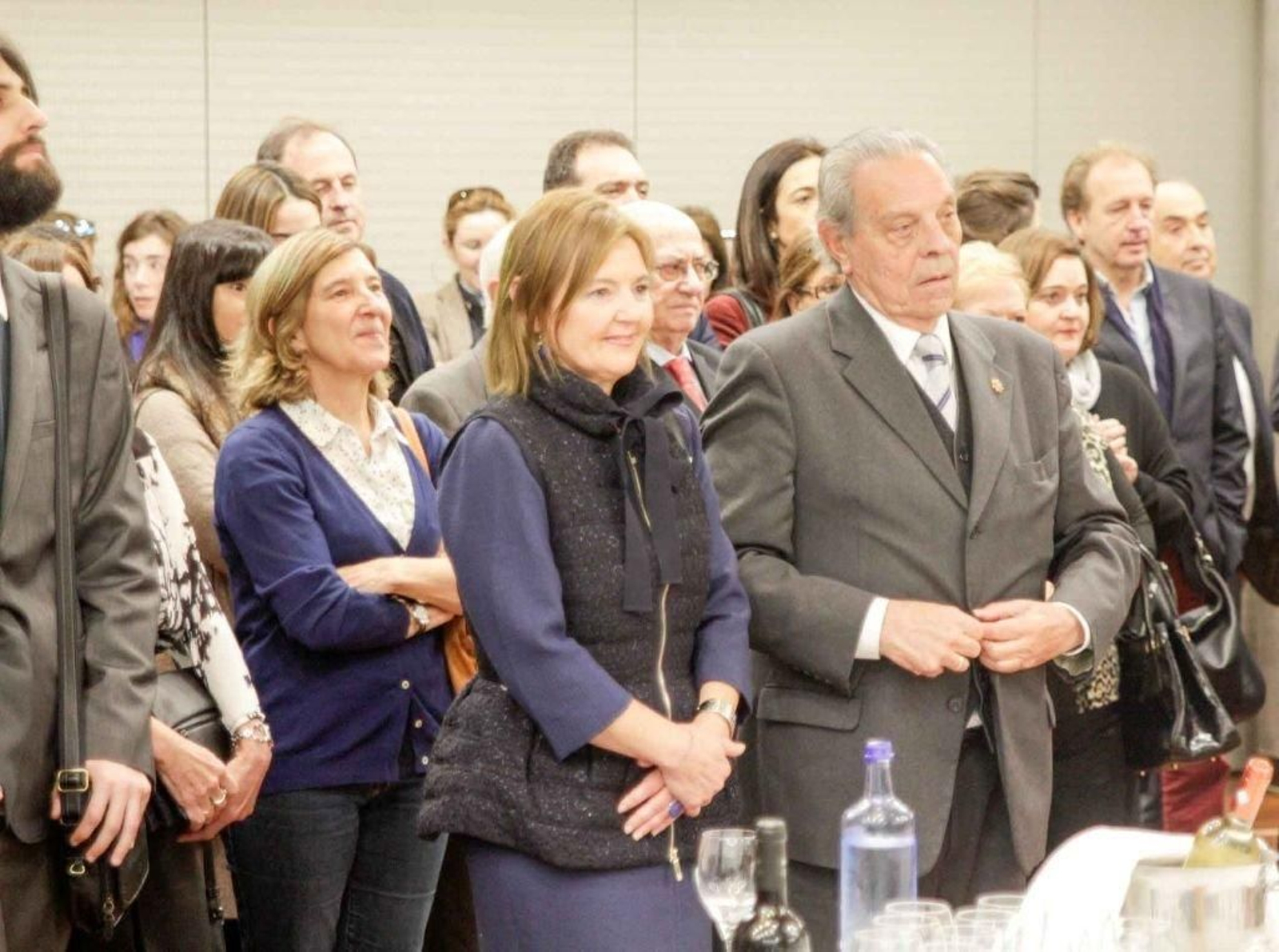 Los dos últimos decanos, Lourdes Carballo y Alfonso Álvarez Gándara, ayer.