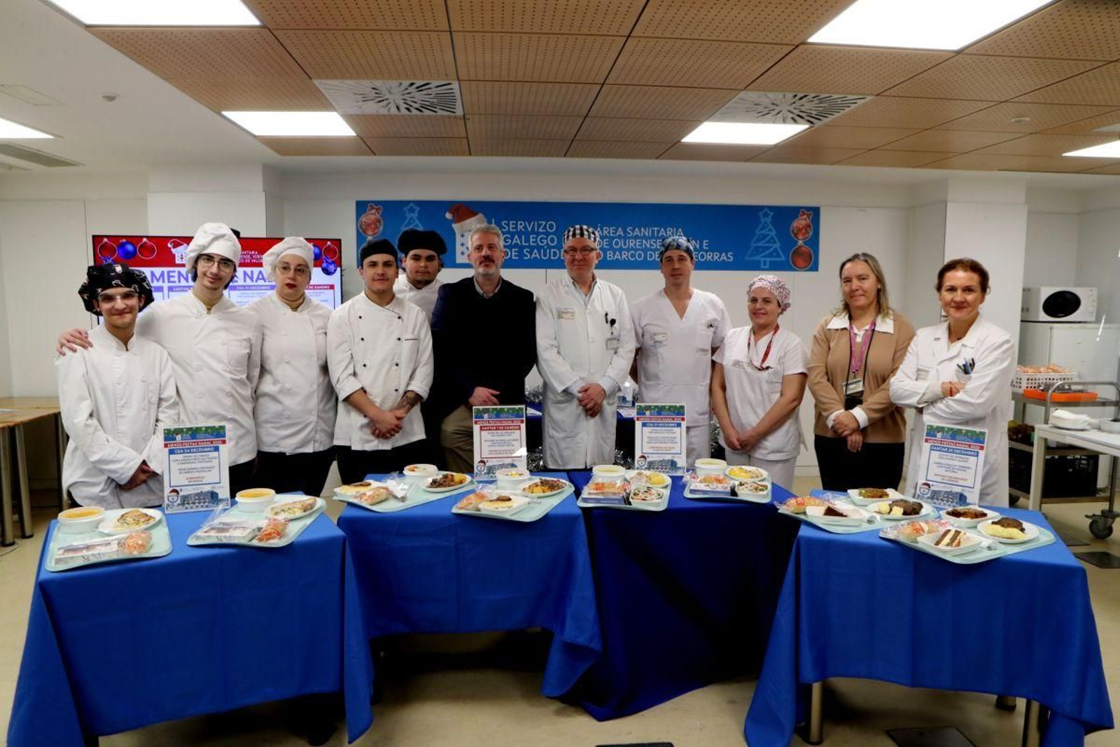 Presentación de los menús de Navidad del CHUO.