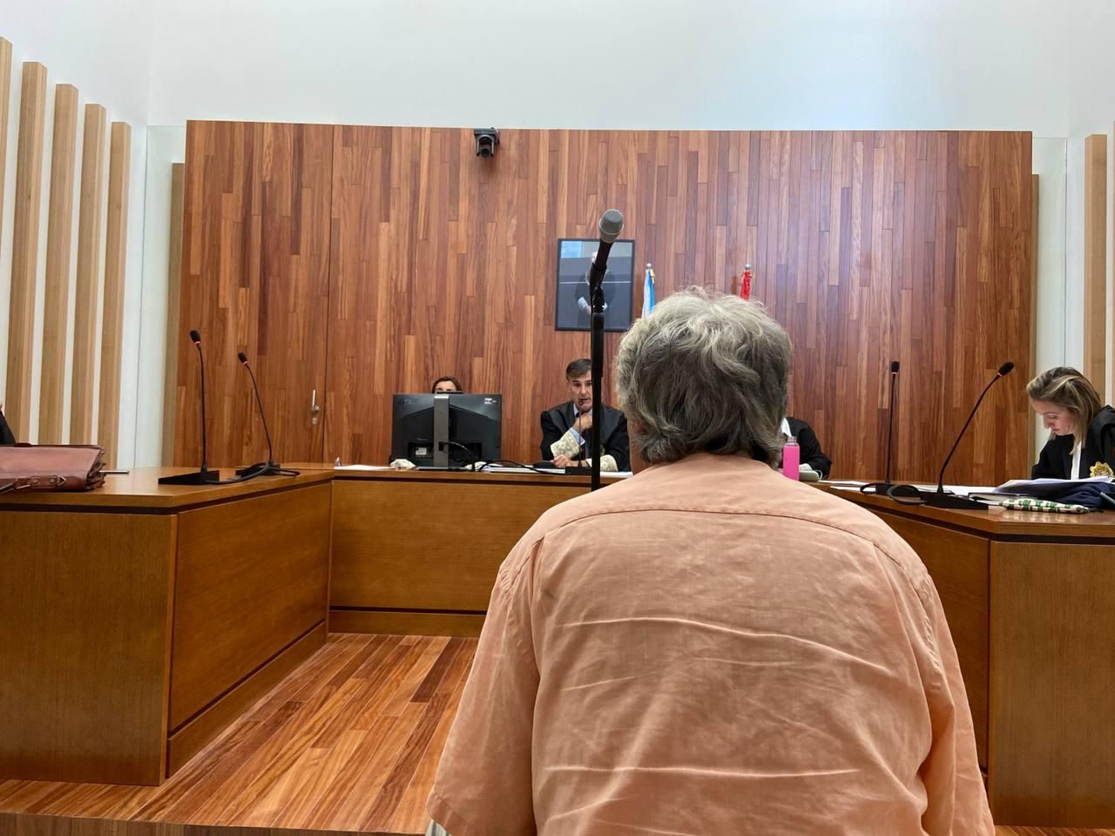 El acusado, en la vista celebrada en la Cidade da Xustiza de Vigo.