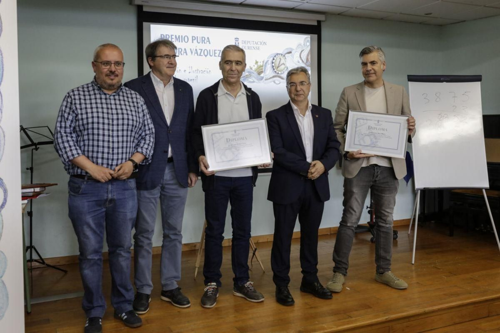 César Fernández, Manuel Pardo, Antonio Yáñez, Luis Menor e Fernando Díaz Mirón.