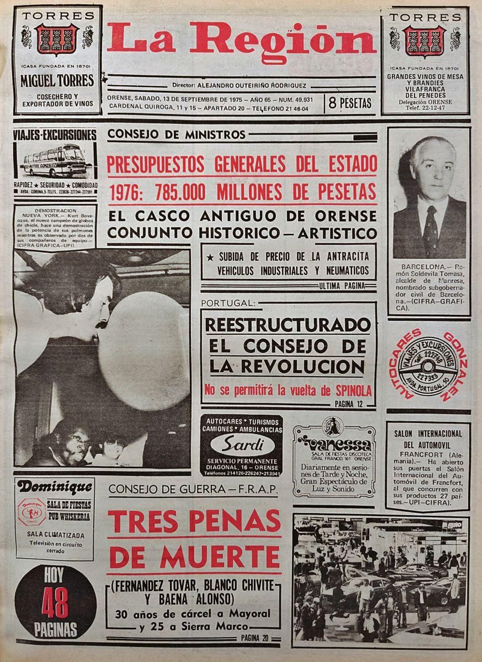 La primera de La Región de 1975
