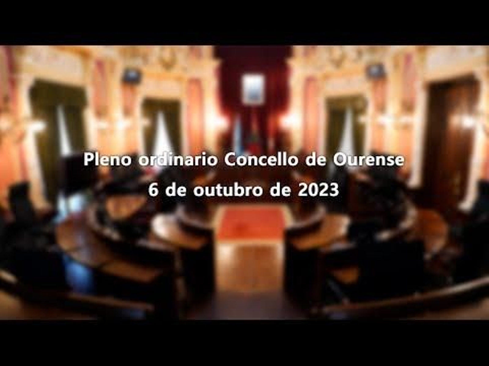 Pleno de octubre del Concello de Ourense