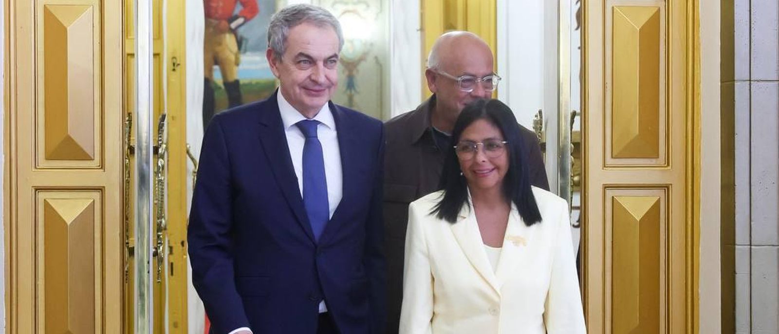 El expresidente español José Luis Rodríguez Zapatero se reúne con Delcy Rodríguez,  presidenta de Venezuela