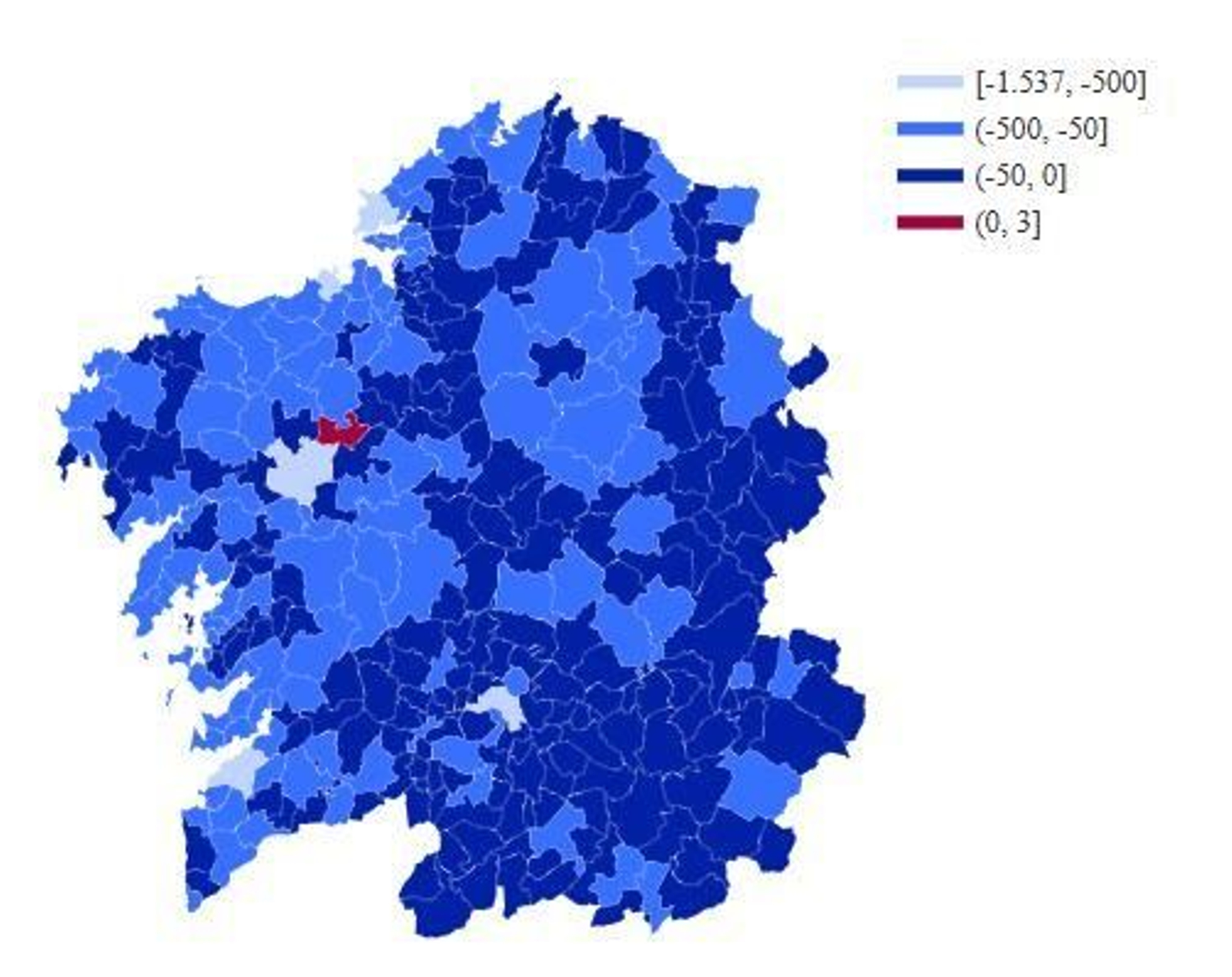 Saldo vegetativo de Galicia.