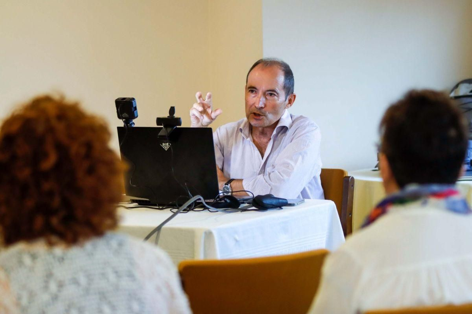 El ponente portugués Joao Gonçalves, ayer en las Jornadas Espíritas celebradas en el hotel Coia.