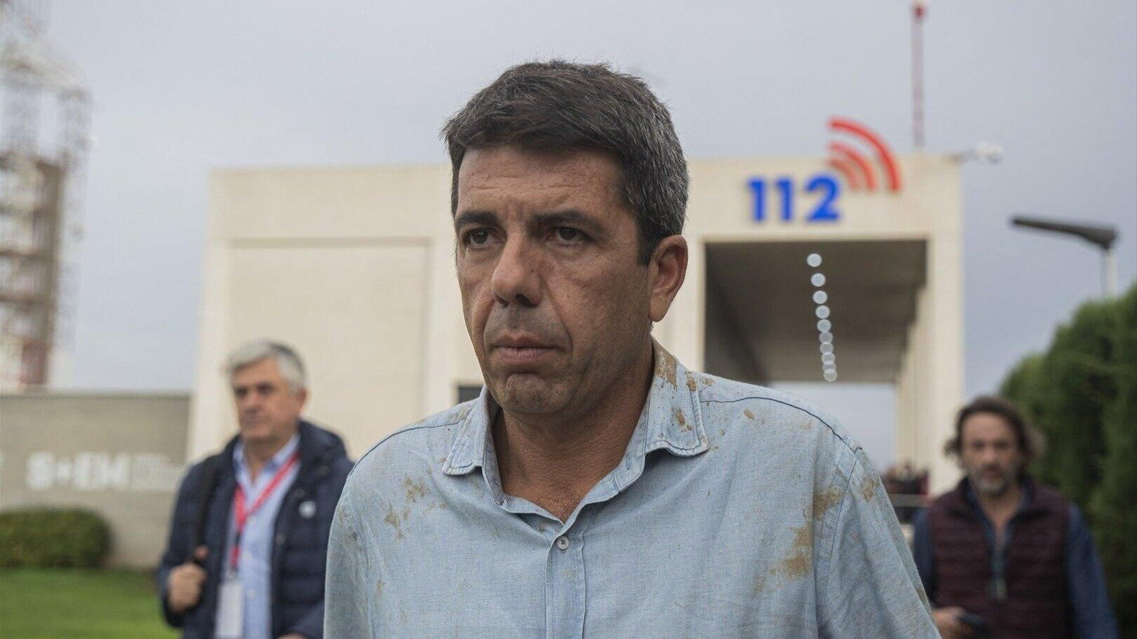 El presidente de la Generalitat valenciana, Carlos Mazón, durante su visita al centro del 112, el pasado 3 de noviembre (EP).