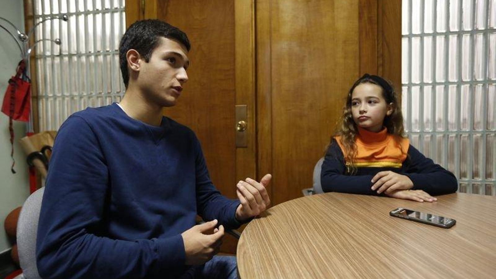 Ourense. 04/10/2019. Reportaje sobre alumnos con altas capacidades. En la foto los alumnos de Maristas Álvaro García, Martina Quintas. Foto: Xesús Fariñas