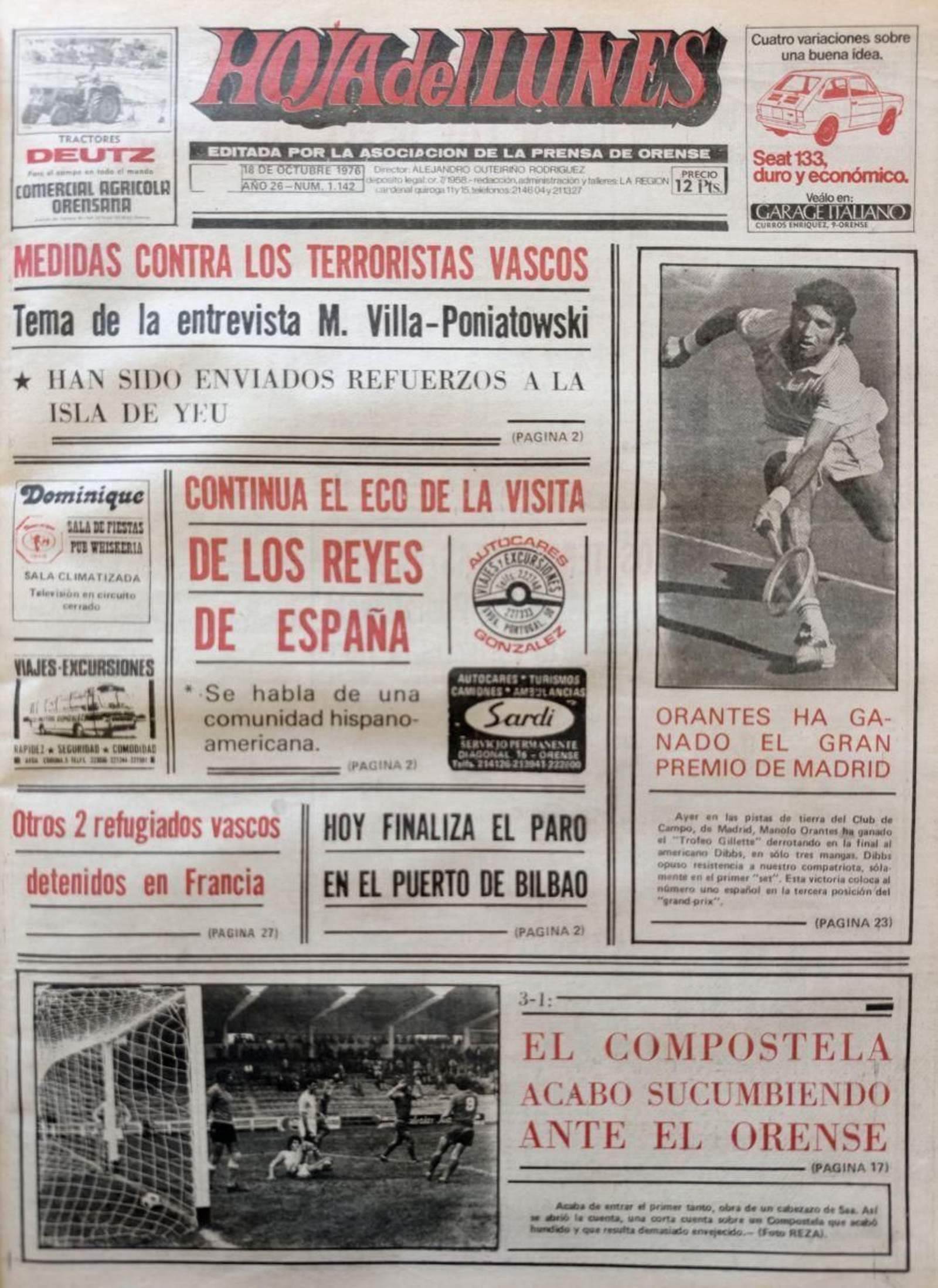 La primera 18 de octubre 1976.