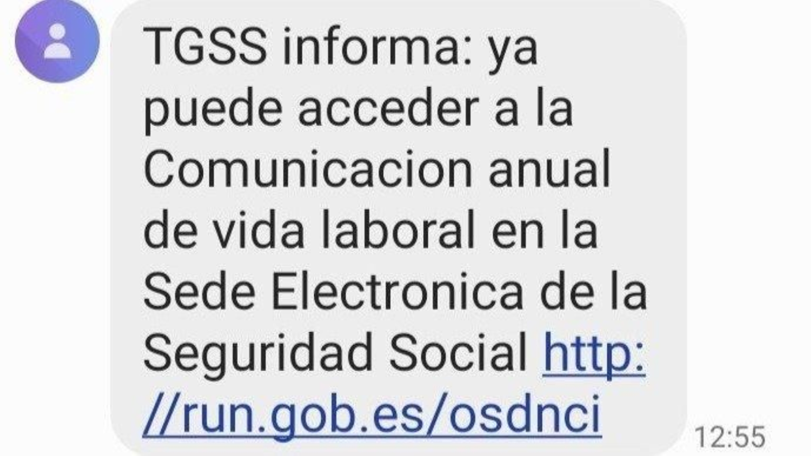 El mensaje que envía la Tesorería General de la Seguridad Social.