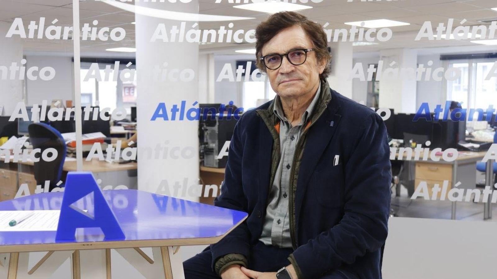 Jesús Cancelo, en el set de AtlánticoTV.