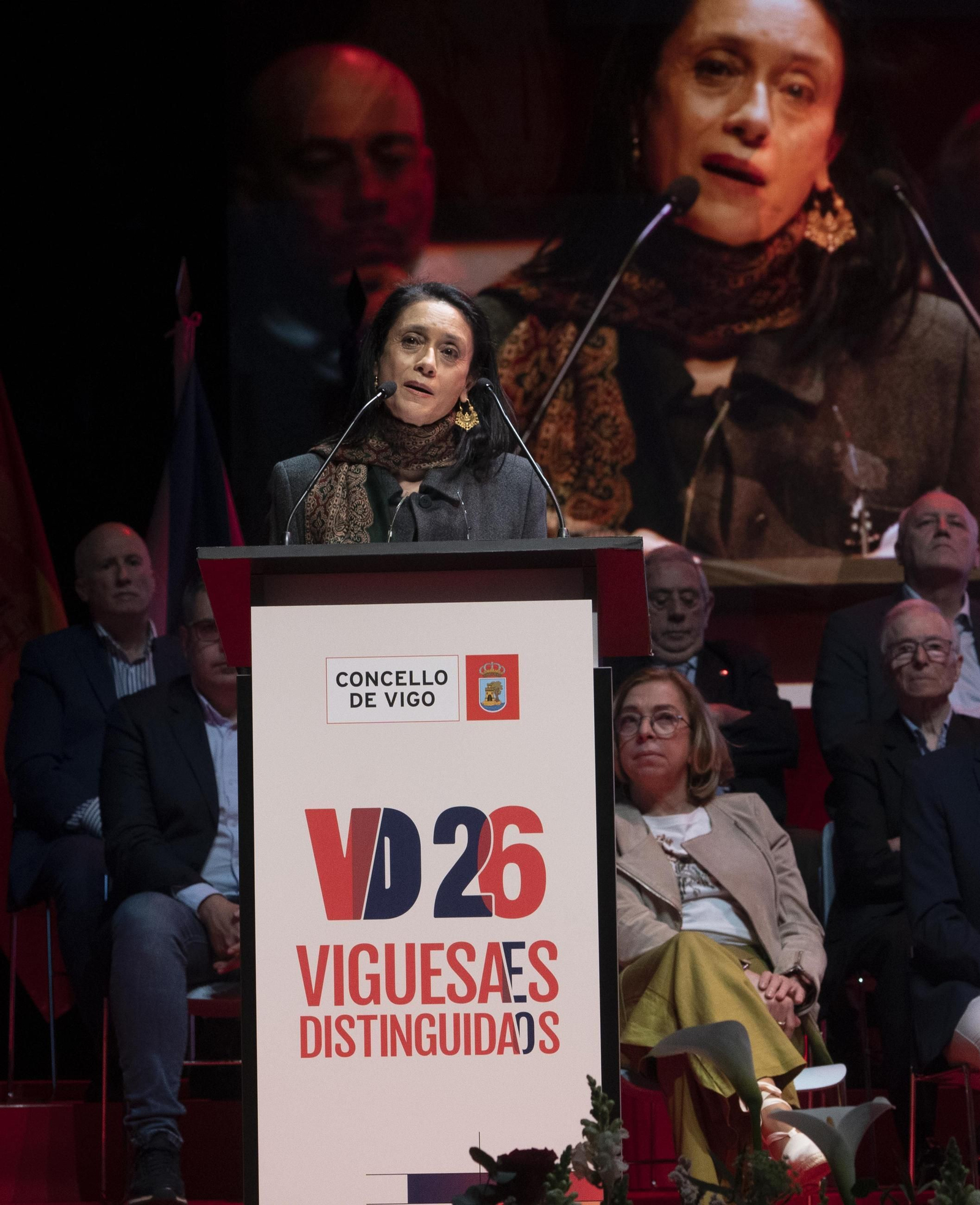 Ana Ulla, durante el pregón de la Reconquista.