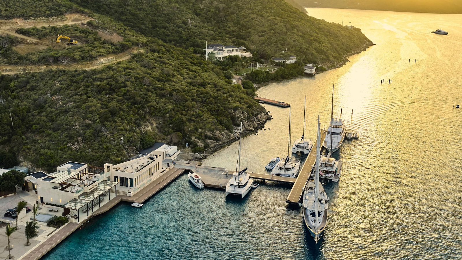 El puerto de Biras Creek en el Caribe
