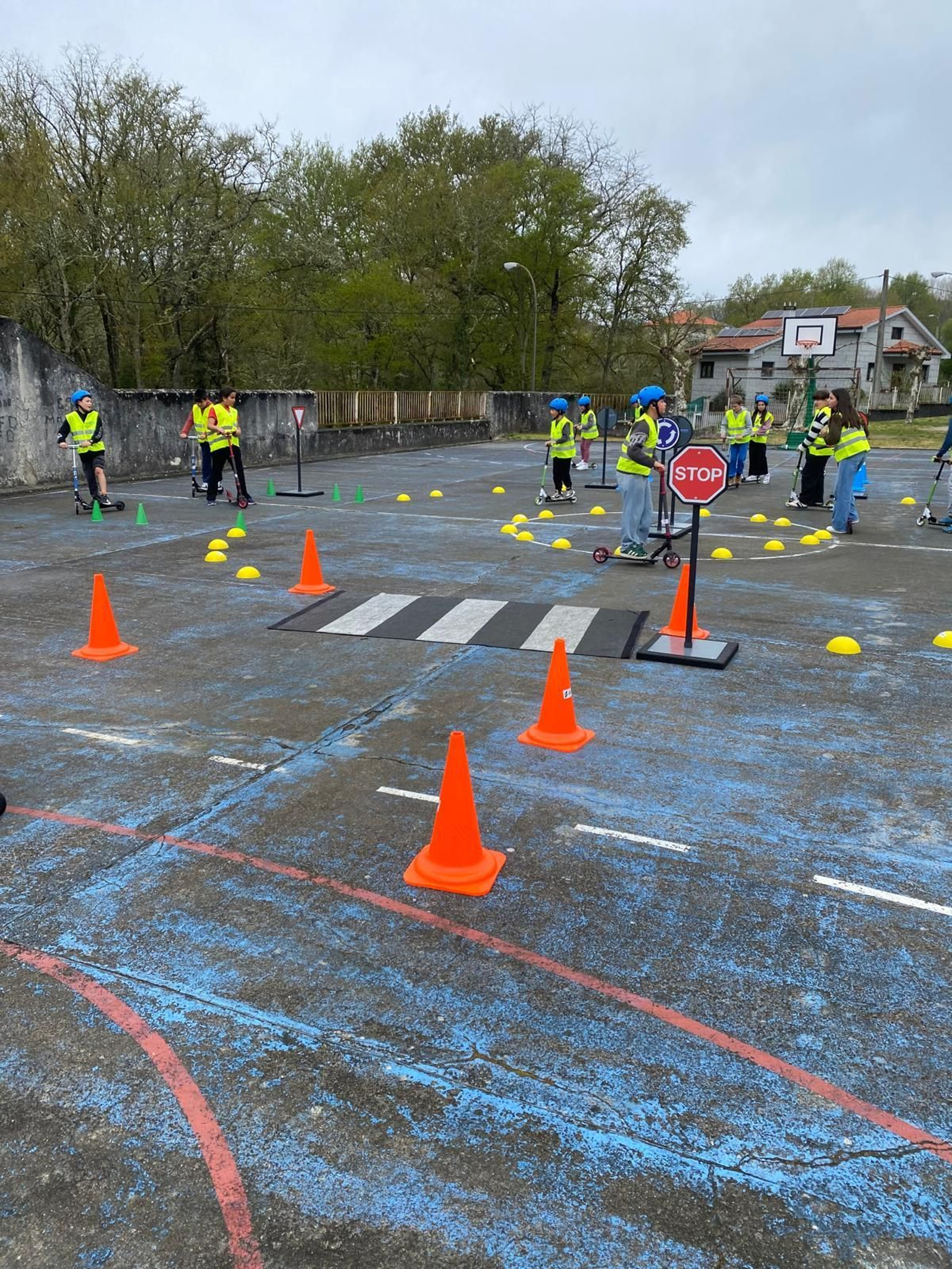 Actividade de educación viaria en Baños de Molgas