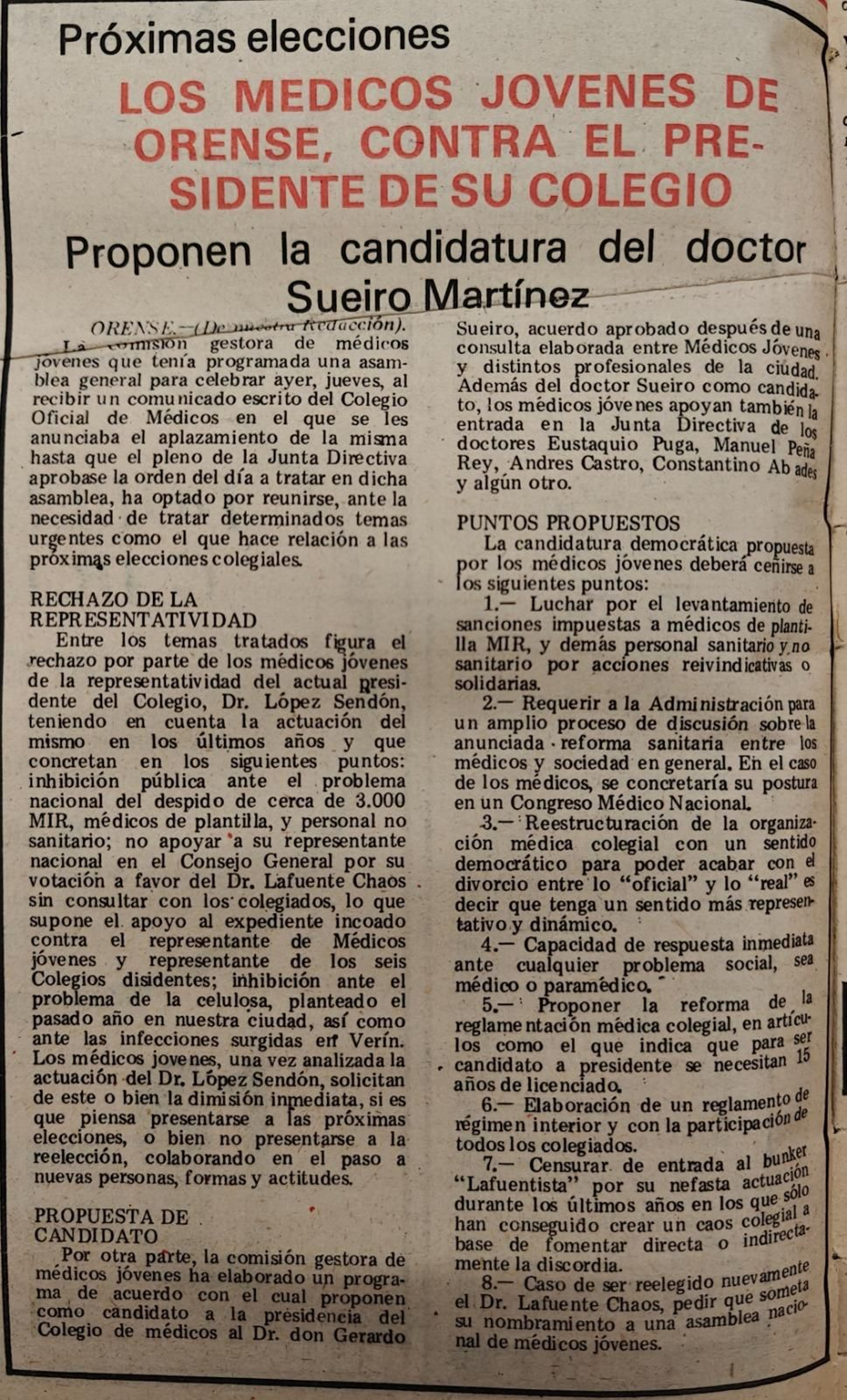 Un recorte de la época.