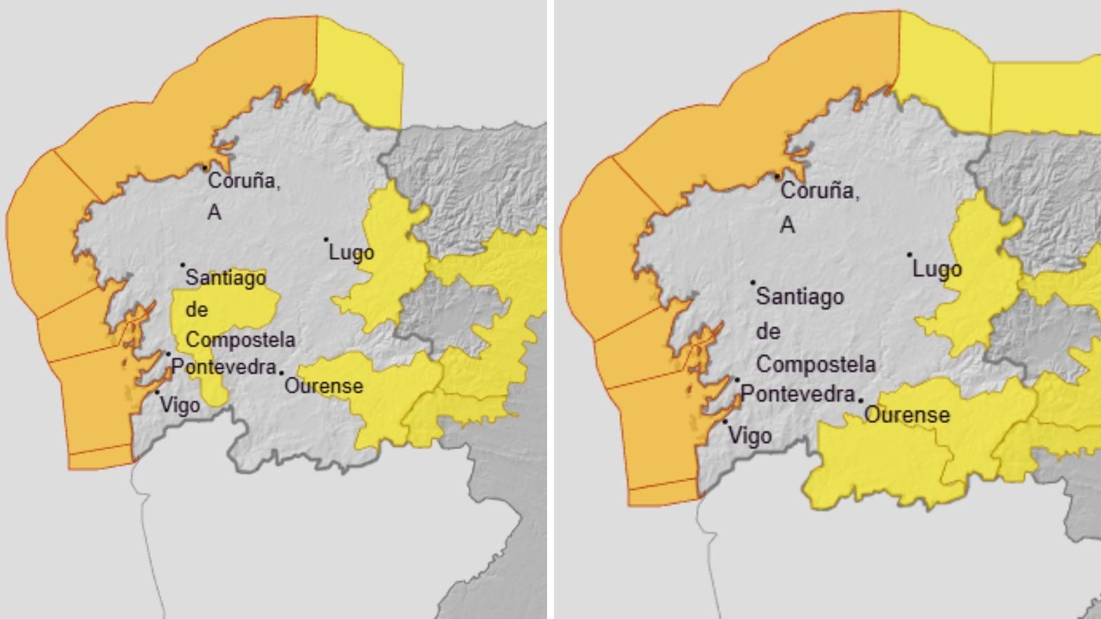 Alertas este sábado y domingo (respectivamente).