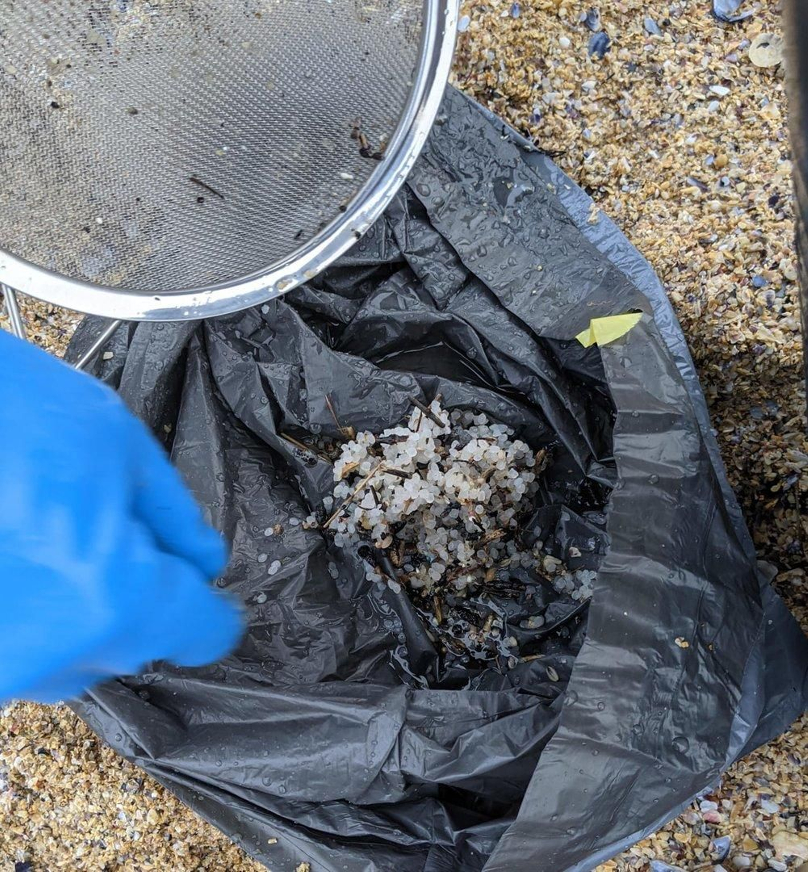 "Pellets", gránulos de plástico