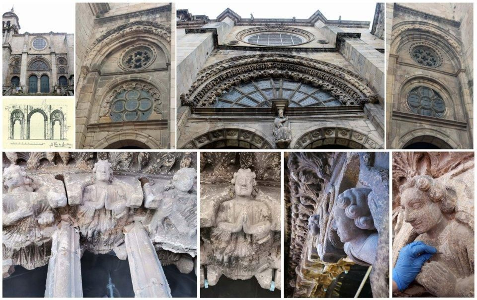 Fachada oeste de la Catedral de Ourense.