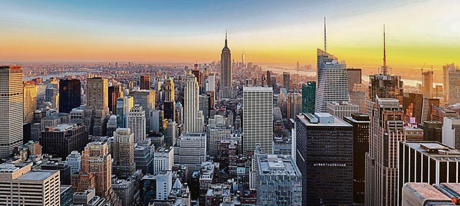 Vista de los rascacielos de Nueva York (EEUU).
