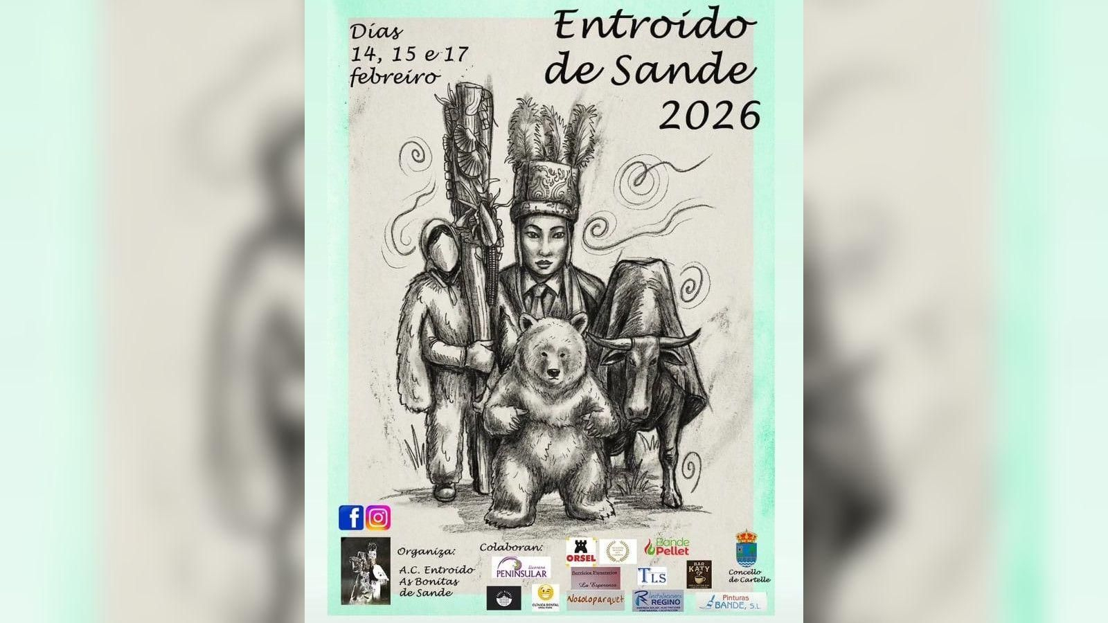 Cartel del Entroido de Sande 2026.