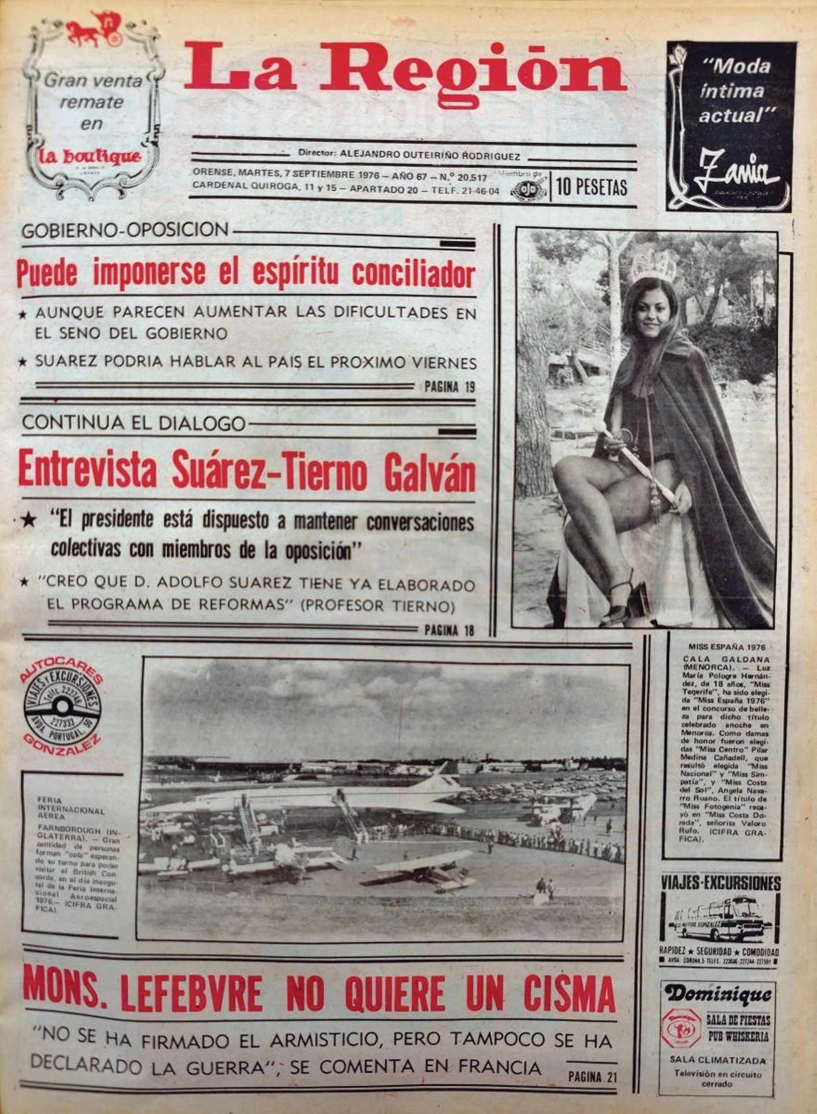 La primera 7 de septiembre de 1976.
