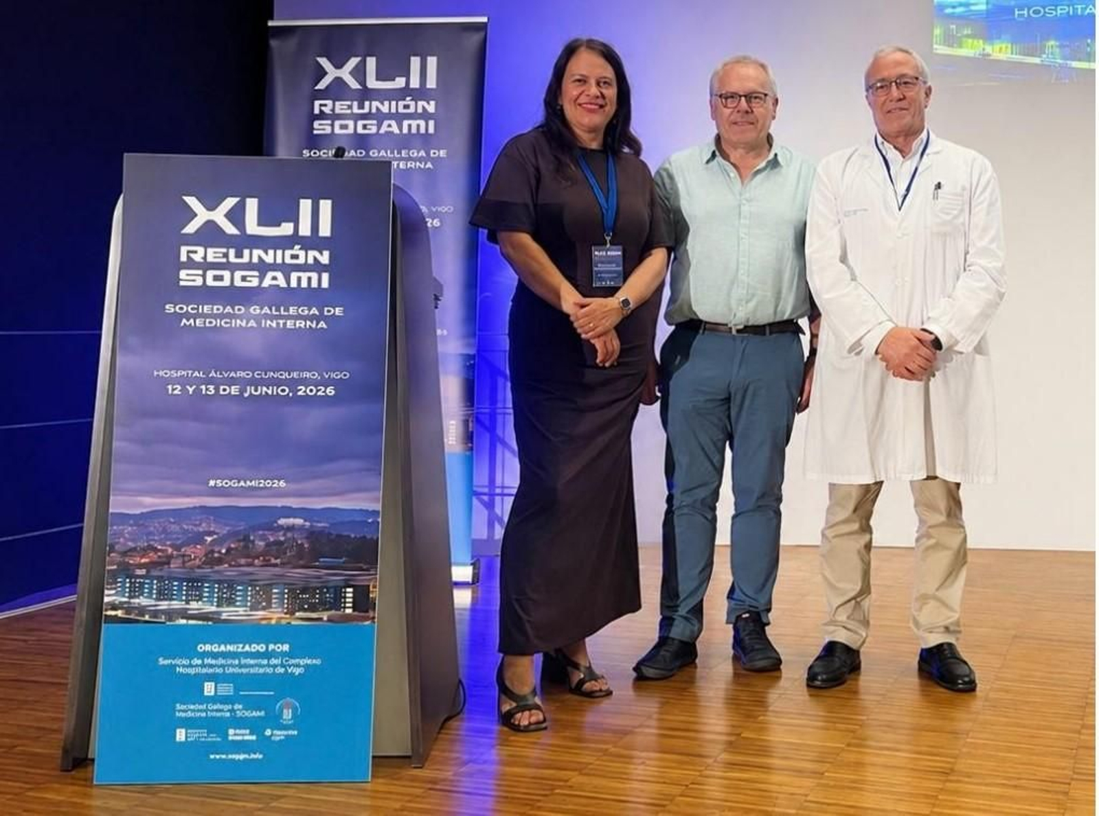 Cristina Barbagelata, Martín Rubianes y Javier Puente.