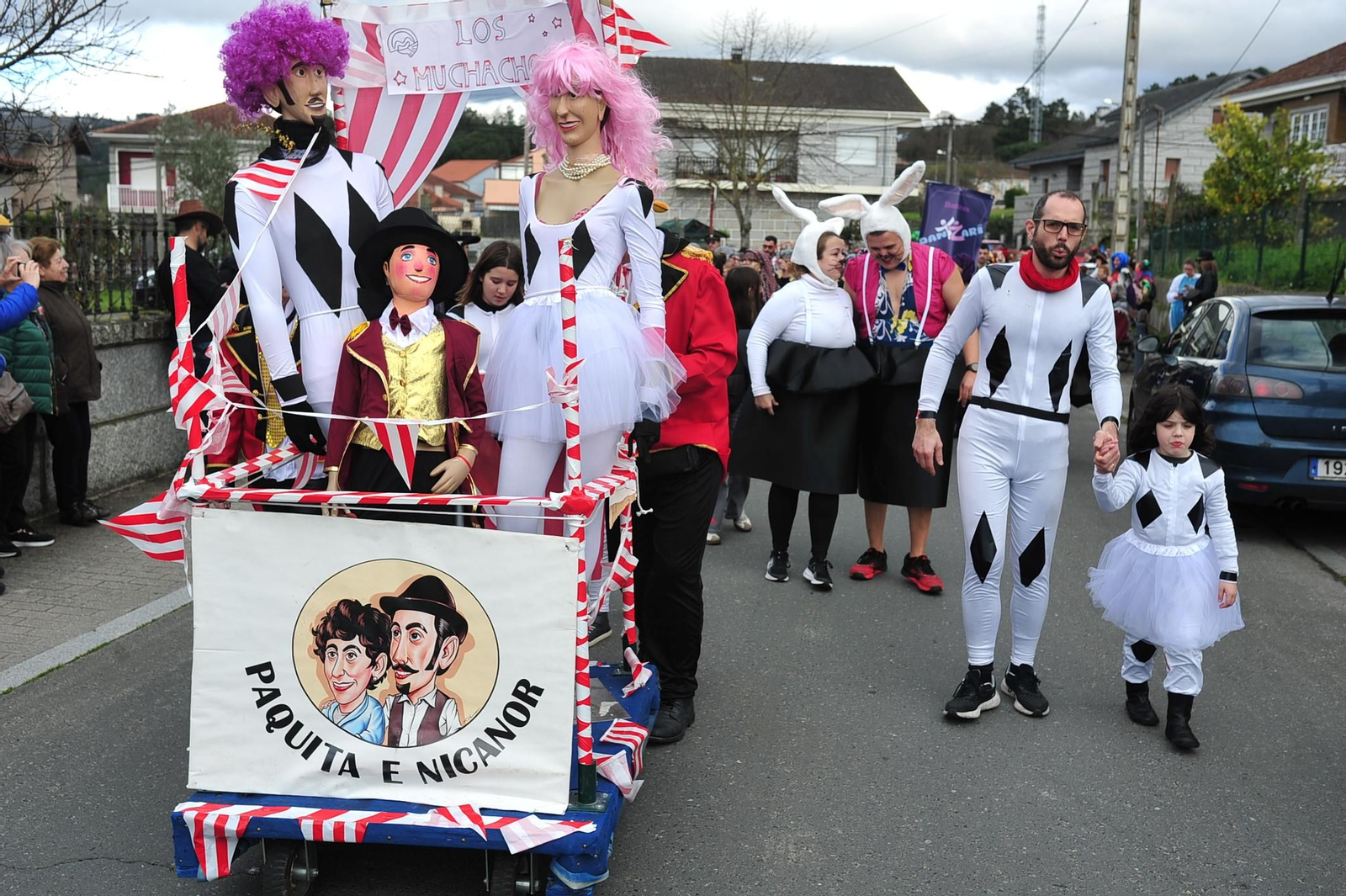 Paquita y Nicanor durante el Entroido de Seixalbo.