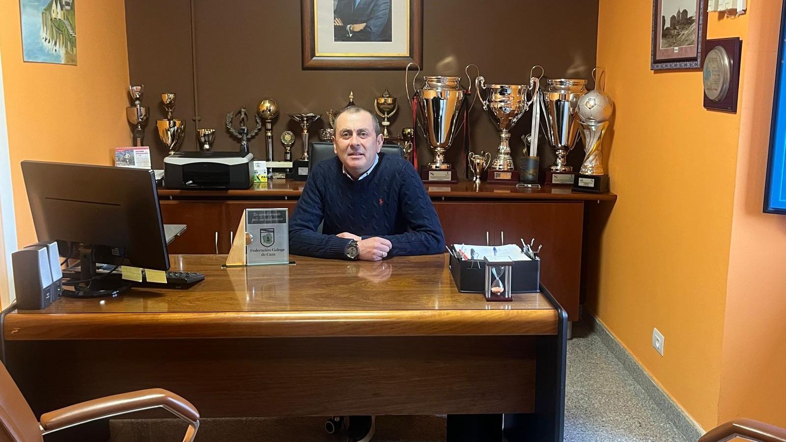 Vicente Lameiro, presidente de la Federación Gallega de Caza en Ourense.