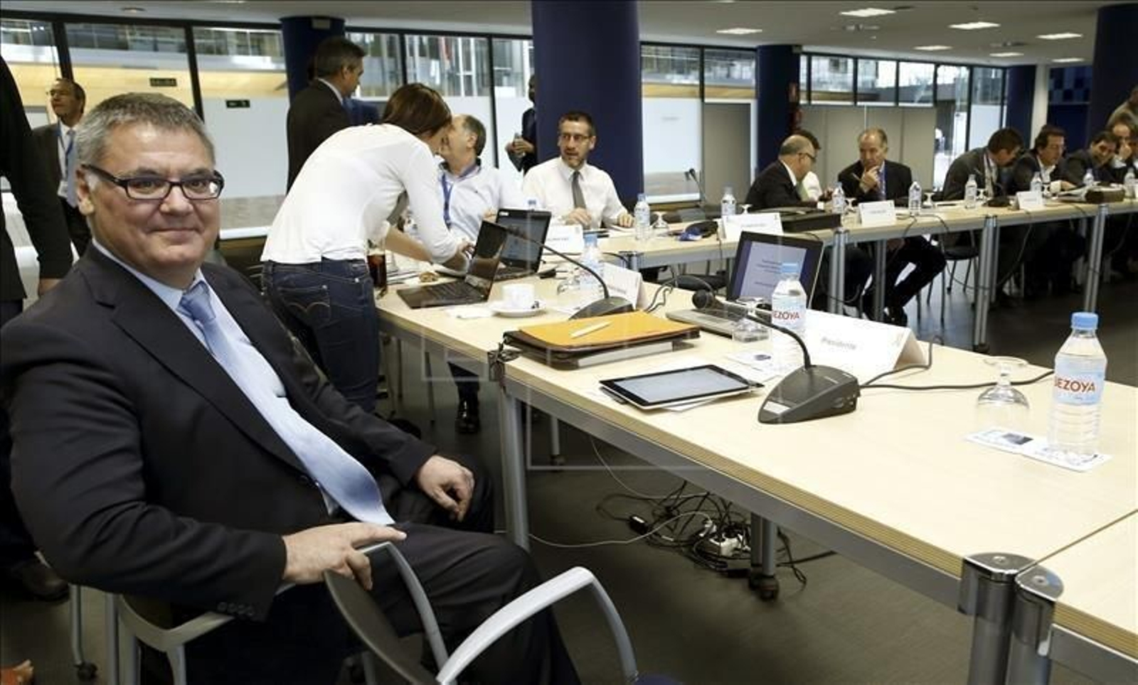 El presidente de la ACB, Francisco Roca, en una reunión de la liga.