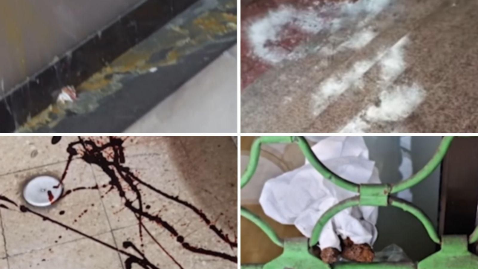 Excrementos y basura en los locales de Xosé Ramón Fernández Oxea