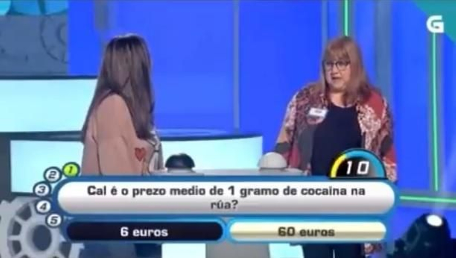 La pregunta lanzada por el programa de 'Atrápame se podes'.