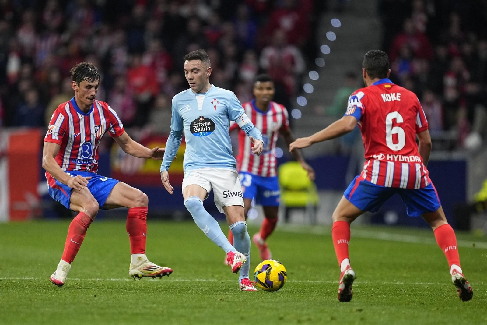 Iago Aspas, que reapareció ayer tras cinco semanas de parón, fue el autor del gol céltico.
