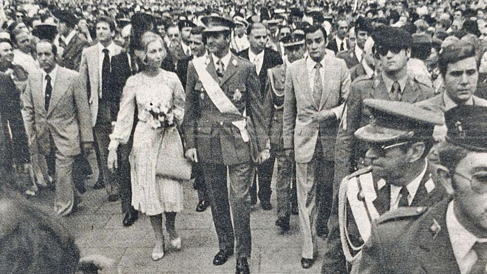 Los reyes de España a su llegada a la Catedral.