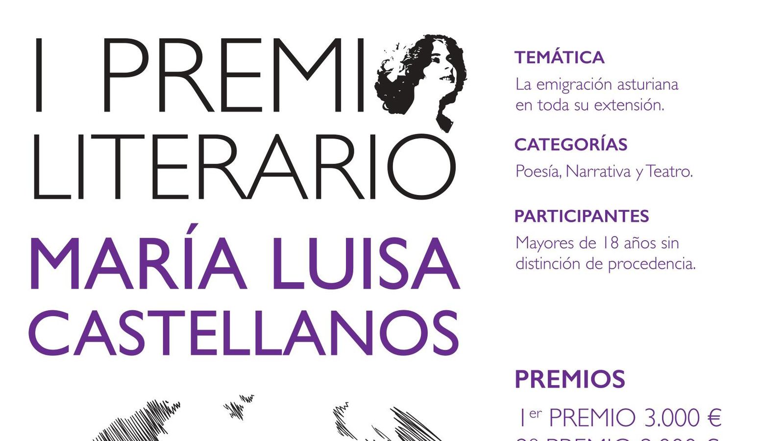 Cartel de la Premio Literio María Luisa Castellanos