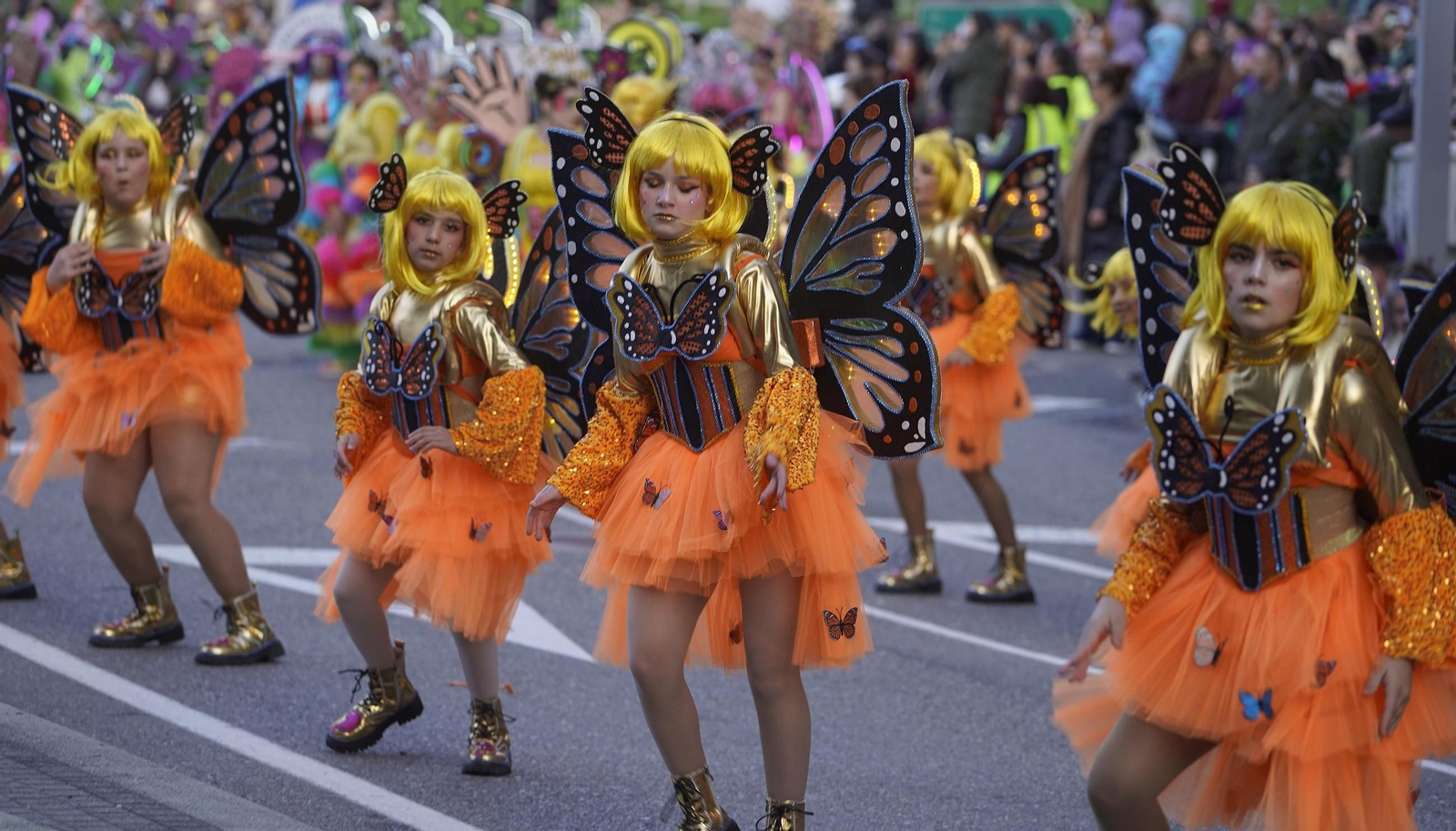 Galería | El desfile de comparsas del Entroido 2026 ilumina las calles de Vigo