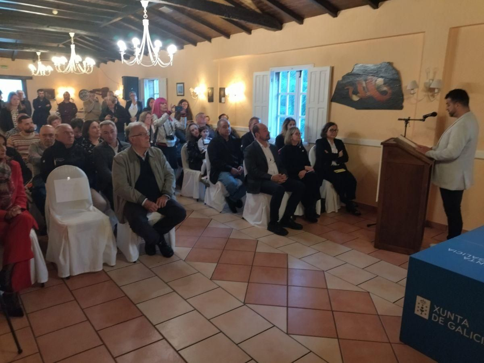 El presidente de la Ruta do Viño Valdeorras, Marcos Prada, en su intervenci