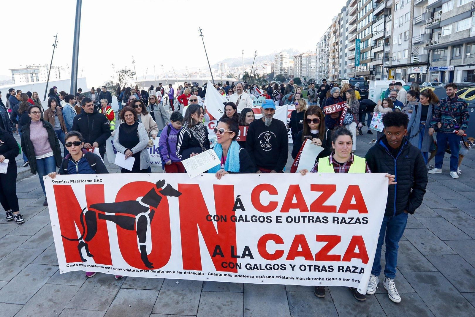 Manifestación en Vigo por los derechos de los animales.