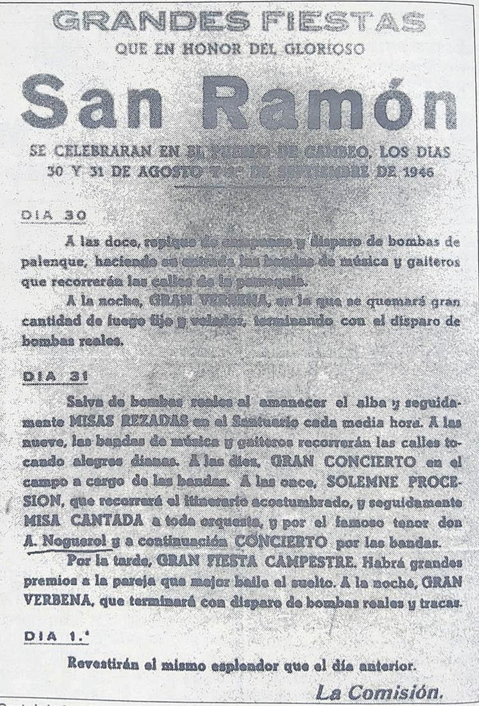 Cartel en el que se anuncia la actuación del tenor.