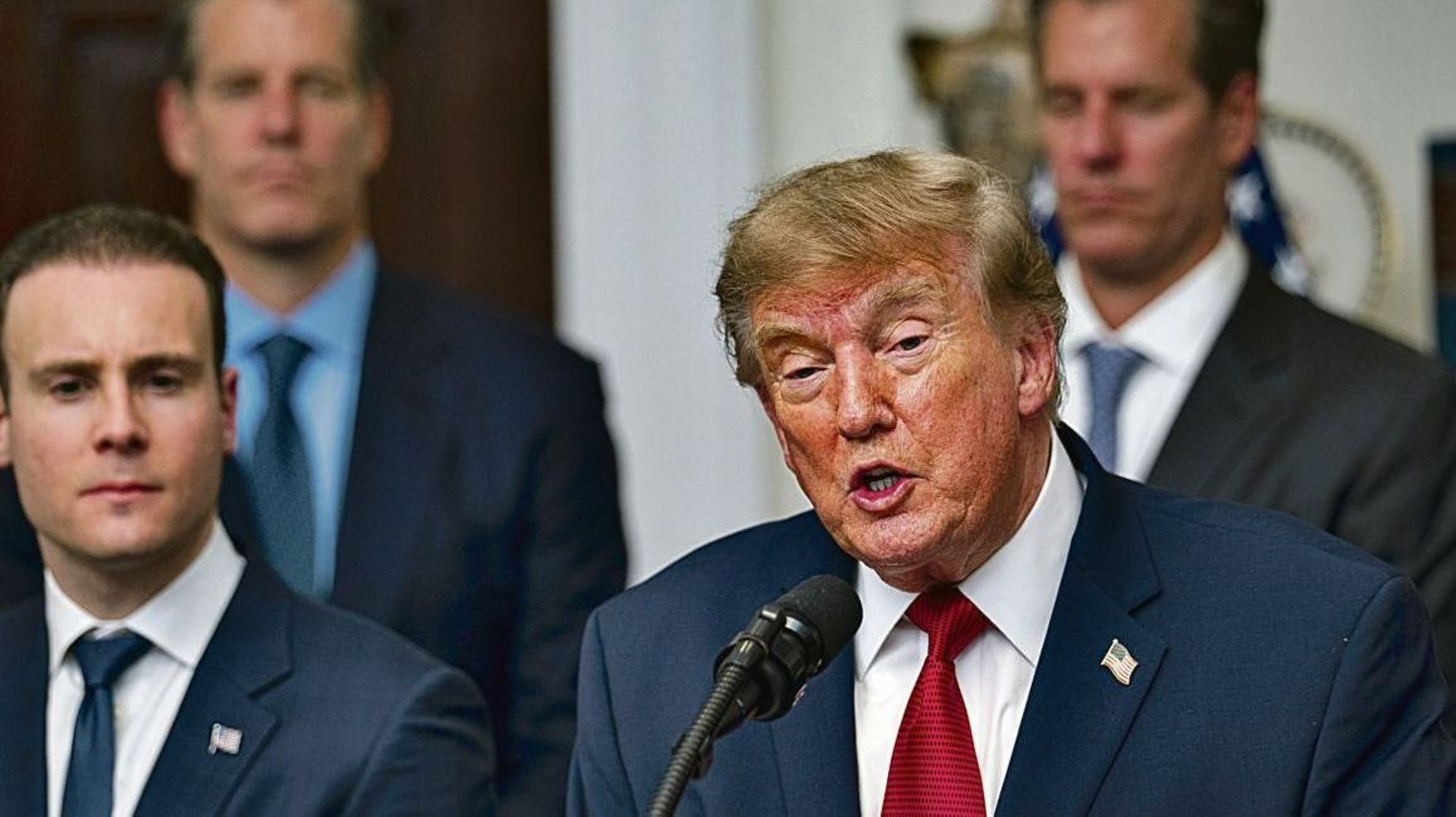 El presidente de EEUU, Donald Trump, comparece en la Casa Blanca.