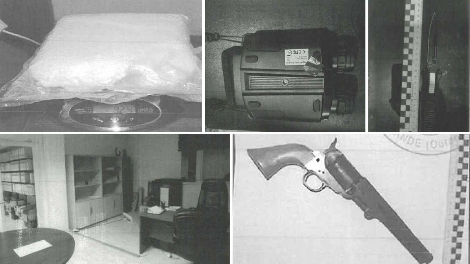 Evidencias y efectos tecnológicos incautados por la Guardia Civil.