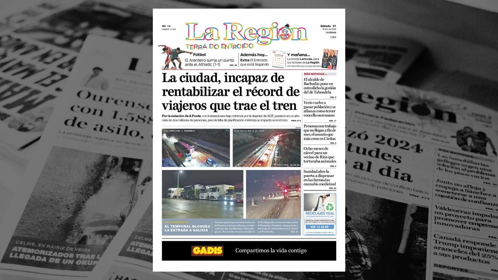 Los titulares de este sábado de La Región.