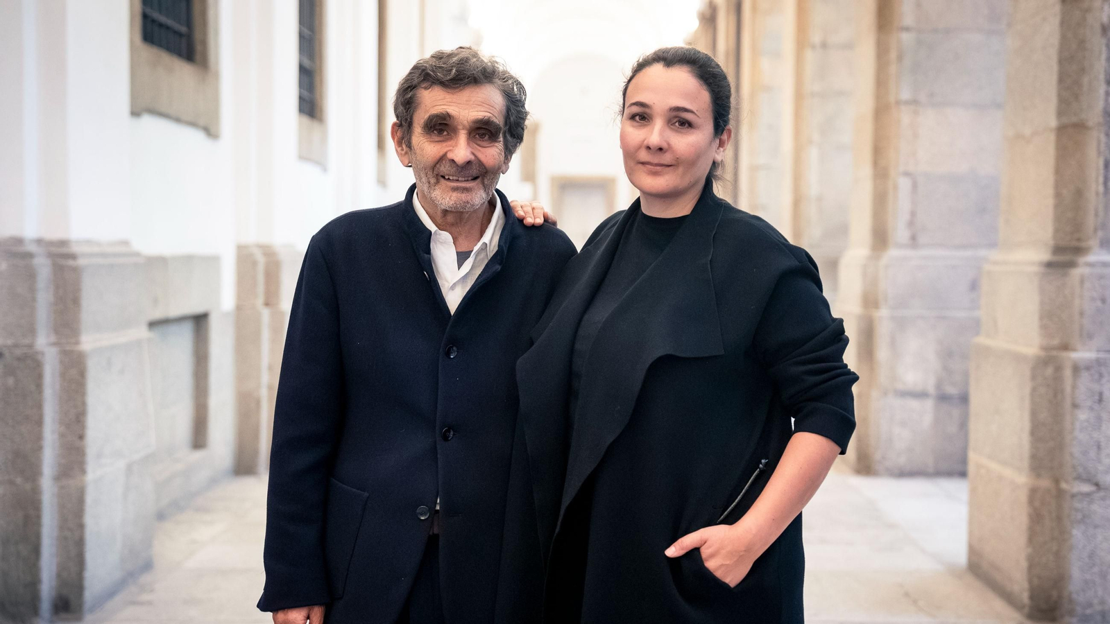 El diseñador Adolfo Domínguez y la presidenta ejecutiva de Adolfo Domínguez, Adriana Domínguez