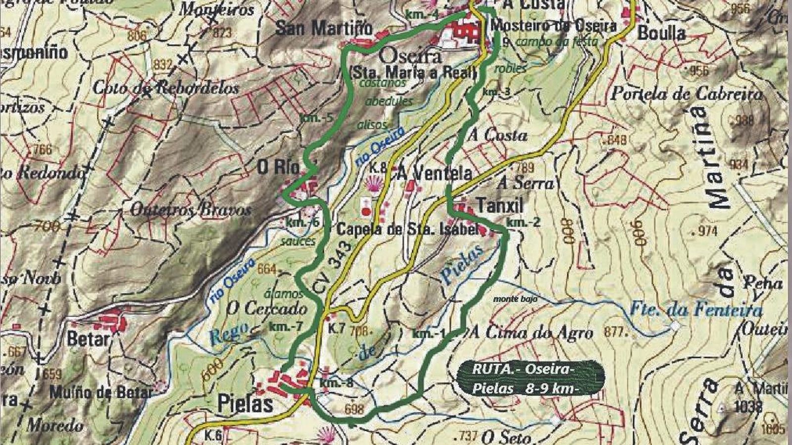 Ruta OSEIRA - PIELAS - MARTIÑÁ