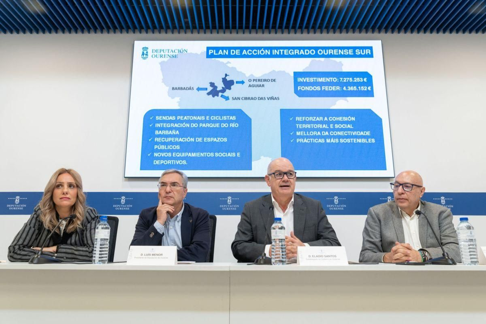 Marta Nóvoa, Luis Menor, Eladio Santos y Xosé Carlos Valcárcel.