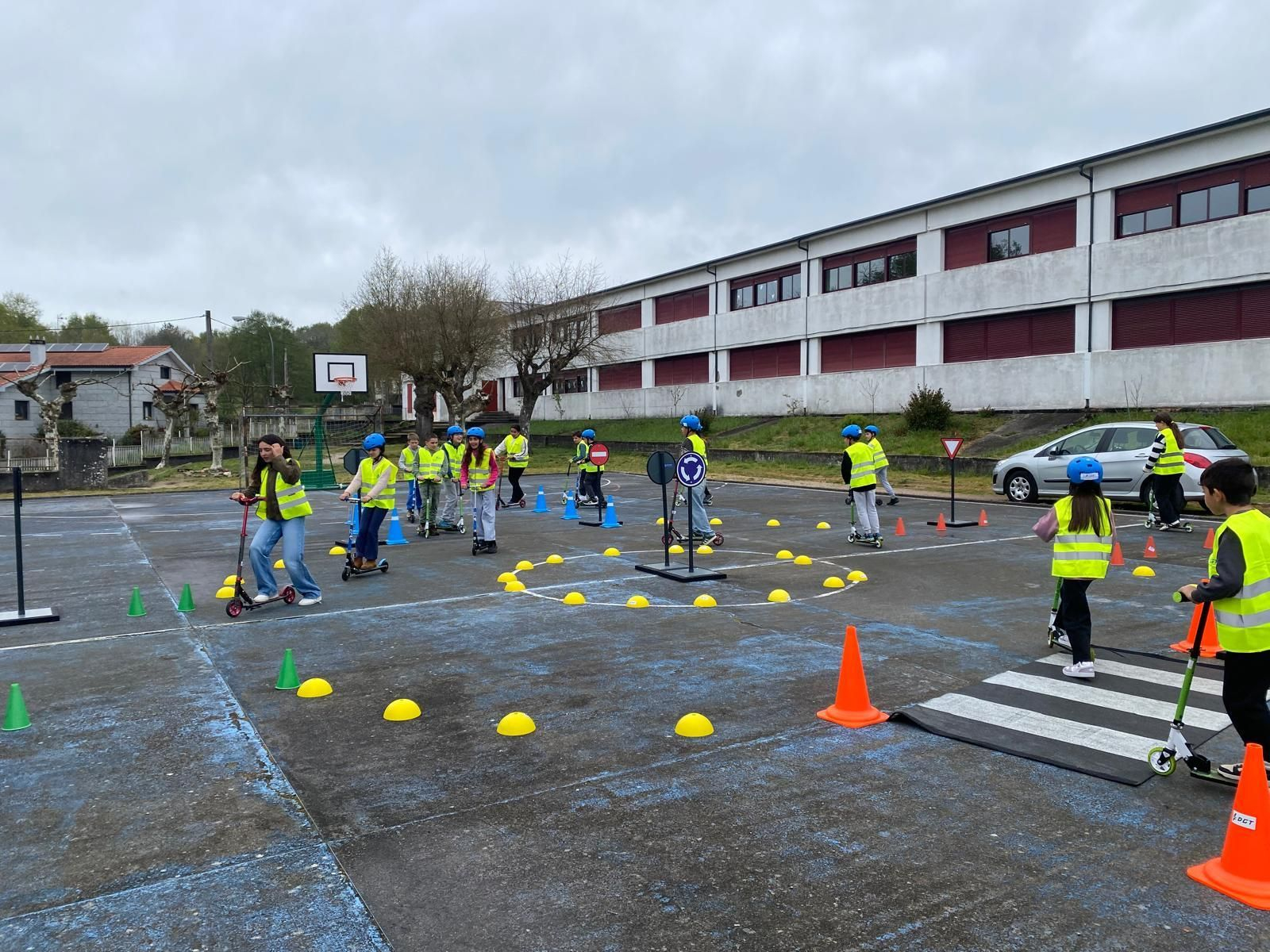 Actividade de educación viaria en Baños de Molgas